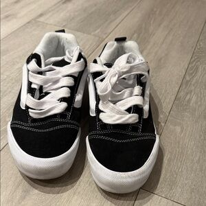 Vans Kids Black and White Sneakers